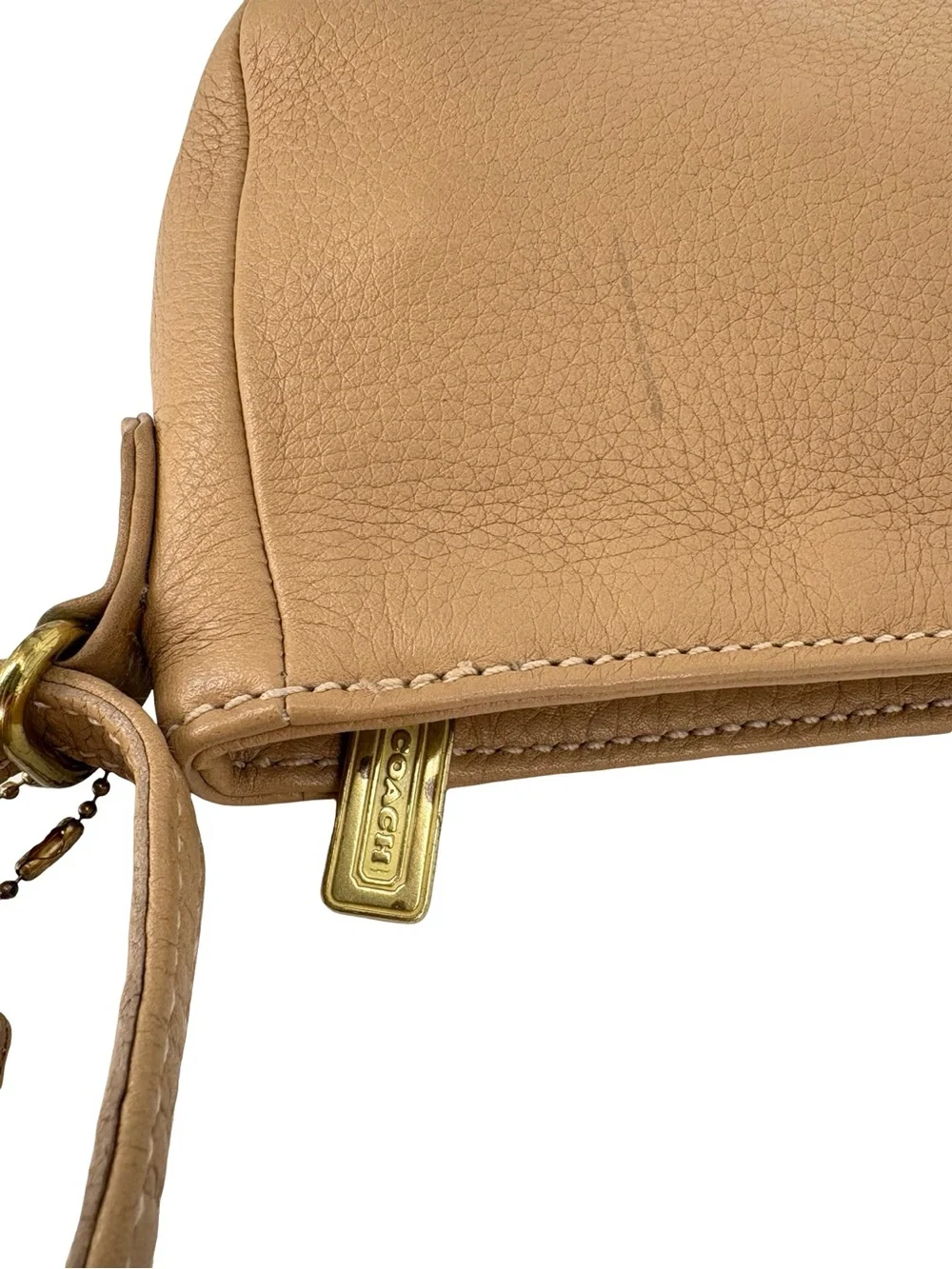 Vintage Coach Sonoma Mini Zip Crossbody Bag 4313 Pebbled Leather 1997 Beige